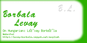 borbala levay business card